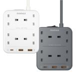 Momax - ONEPLUG PD20W 2A1C 4-Outlet Power Strip with USB US3UK (Black / White) CR-US3UK-MO