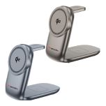 Verbatim - 3 in 1 Qi2 Wireless Docking [Grey / Titanium] VERBA_QI23IN1DK_AL