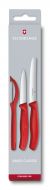 Victorinox Swiss Classic Red Paring Knives Set with Peeler