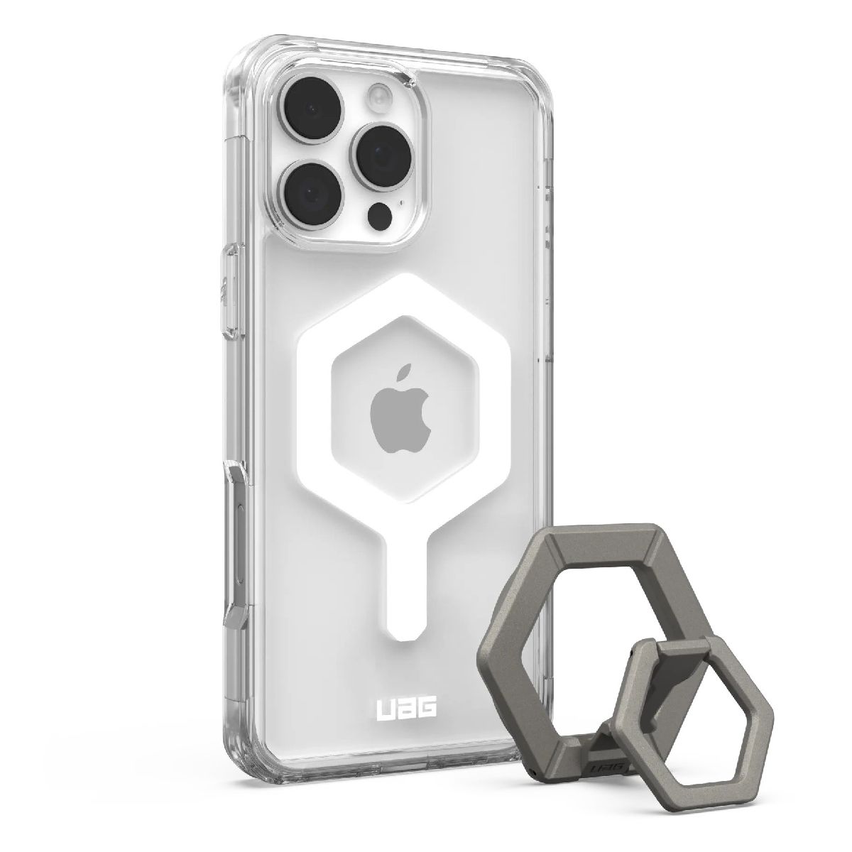 UAG - Plyo iPhone 16 Pro Max 保護殼- Ice White + Titanium
