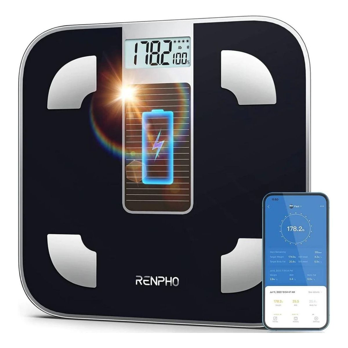 RENPHO Elis 1 Smart Scale Body Composition Monitor for Muscle BMI
