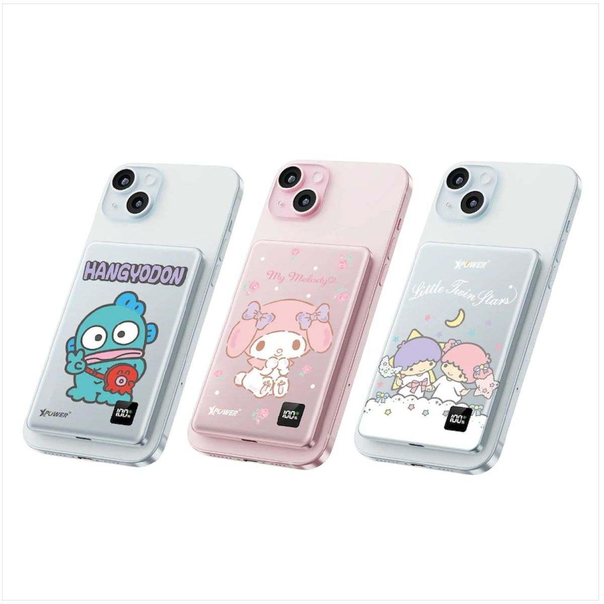XPower x Sanrio M5K 3合1磁吸+PD3.0 5000mAh鋁合金移動電源[多種顏色