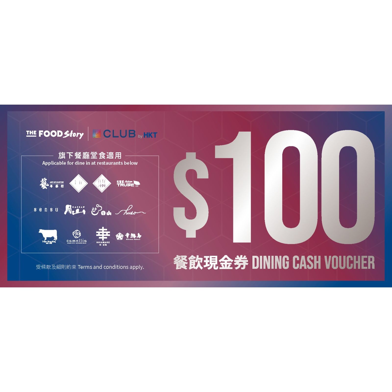 The Food Story HK$100 Cash eVoucher | The Club – Rewards
