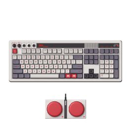 8BitDo 八位堂 - 復古108鍵機械鍵盤 附帶1套可編程超級按鍵 (紅色-凱華白軸/灰色-凱華白軸) | The Club – Shopping