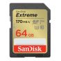 SanDisk - Extreme SDXC 64GB UHS-I 170MB/R 80MB/W 記憶卡 (SDSDXV2-064G-GNCIN ) 159-18-00167-1