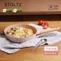 STOLTZ 韓國製 24CM 單柄平底煎鑊 (玫瑰粉)(電磁爐及明火均適用) RSNTLF-24 CR-2200229