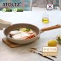 STOLTZ 韓國製 26CM 單柄平底煎鑊 (奶油白)(電磁爐及明火均適用) CR NTLF-26 CR-2500087