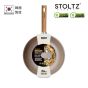 STOLTZ 韓國製 26CM 單柄深炒鑊 (奶油白)(電磁爐及明火均適用) CR NTLD-26