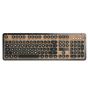 AZIO - Retro Classic 104鍵 藍牙無線復古打字機鍵盤 (黑牛皮 / 白牛皮 / 核桃木)