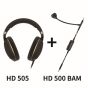 Sennheiser - HD 505 開放式頭戴式耳機 (金色) + HD 500 BAM 懸臂咪高峰 組合 700454-700456