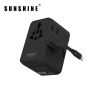 Sunshine - 70W Travel Adapter GaN Fast Charger with Retractable Type-C Cable TRC-70W
