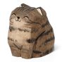 Islandoffer - (自家設計) 椴木雕坐立啡色虎紋貓 785571399431