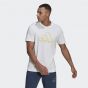 adidas Men Sportswear FI GFX Short Sleeve T-Shirt White