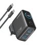 Anker - 牆插充電器連 USB-C 充電線 | 100W | 3-Port | B121B [黑色/ 銀色]
