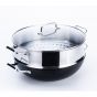 Berndes - 34cm wok with stainless steel steamer and lid