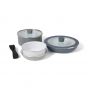 Francfranc - GO TABLE鍋子和煎鍋7件裝 粉紅色 CR-1101020031797