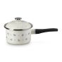 Le Creuset Petite Fleur 琺瑯鋼單柄鍋 16cm Cream (花形鍋蓋頭) CR-56001164812600