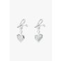 agnès b. -女裝 "Carving of love" 心形耳環 (玫瑰金色/銀色)