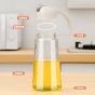 Diseno 廚房自動開合玻璃油壺 630ml - 灰色 (2件裝)