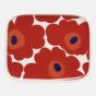 Marimekko - Unikko 盤子 12X15cm 2件套裝（紅白色）