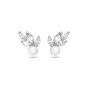 Swarovski 施華洛世奇 Louison Pearl 穿孔耳環, 白色, 鍍白金色 (5422683)