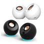 Creative - PEBBLE PRO 具備藍牙™ 5.3 和自訂 RGB 燈光的時尚 2.0 USB-C 電腦喇叭 (白色/黑色) CREAT_PEBBLEPRO_ALL