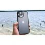 DIREACH - iPhone 13 Pro Max 混合料手機保護殼 (黑橙邊 + 透明)