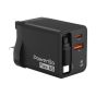 Elementz - PowerGo Flex65 內置線 65W GaN USB充電器 (PD-FA65) [黑色/白色] ELE_PD_FA65_ALL