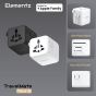 Elementz - TravelMate Tour 2 全球轉換插座 PT-WT2 (白色/黑色)