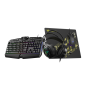 Micropack Athene Gaming Keyboard, Mouse, Mousepad, and Headset Combo GC-401-EN-BK