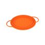 意美廚 - 20CM矽膠可摺疊雙耳瀝水籃 - 橙色 (HD2050-20E)