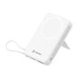 Hedonic - 10000mAh 無線15W 兼容MagSafe 流動充電池連嵌入式Type C PD 3.0 20w 線和支架 [黑色 / 白色]