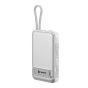[3C 認證及可追溯二維碼] Hedonic - MagSafe 15W + PD 20W 10000mAh自帶線支架行動電源 [黑色 / 白色]