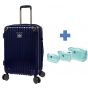 [送收納袋套裝] Hallmark Design Collection Pc Case 4輪20吋行李箱 (藍色)(HM850T)