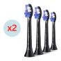 Philips - Sonicare HX6054/86 S2 Sensitive 敏感呵護刷頭 4支裝(黑)x2件 共8支 HX6054-86x2_A