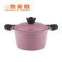 意美廚 - 韓國製 CRYSTAL 鋼化鑄鋁大理石紋易潔雙耳煲連蓋 24cm / 5.2L IC16124S