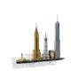 LEGO®Architecture 21028 New York City (紐約市,建築玩具,城市建築,休閑玩具,模型,展示,積木,擺飾,玩具,禮物)