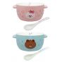 LINE FRIENDS - Soup Mug with Handles and Spoon Set(Brown/Cony) LF-SM-MO