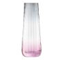 LSA - DUSK 百褶條子紋玻璃花瓶 20cm (綠灰色/ 粉紅灰色)