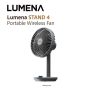 Lumena - Stand 4 搖頭無線座檯風扇 (多種顏色)