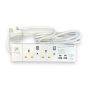 MEC - 2位獨立開關拖板 (5A / 6尺) 422-486｜2 x USB + 2 x Type-C