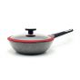 Neoflam - POTE 26cm 樸石鑄造中式炒鑊連玻璃蓋 (適用於電磁爐) NF-POTE-WOK26
