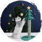zeze - 聖誕小型立式劍麻抓柱貓爬架