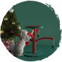 zeze - 聖誕吊球抓柱貓抓板劍麻貓抓柱耐磨貓跳台