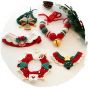 毛孩物語 - 寵物聖誕手織圍巾狗狗貓咪聖誕頸巾(聖誕綠白間條) (大碼)