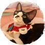 毛孩物語 - 寵物聖誕升級裝飾衣服狗狗貓咪頸帶圍兜(白色聖誕老人圍兜) (大碼)