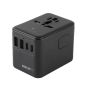 2theMax - PT88C USB-C 4-Port Travel Power Adaptor (Black/Purple)