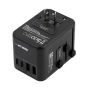 2theMax - PT88C USB-C 4-Port Travel Power Adaptor (Black/Purple)