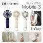 Rhythm - Silky Wind Mobile 3.1 USB充電式無線便攜風扇 (深灰色/白色/淺藍色)