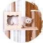 Pets Thing - 貓別墅通風清涼實木劍麻柱高層貓爬架雙瞭望台 (雙太空艙6層款｜170cm)